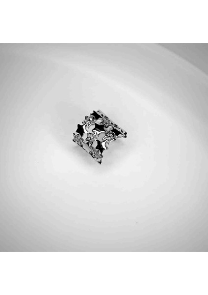 Özel Seri Zirkon Taşlı Yıldız Earcuff Küpe Kıkırdak indirimleri