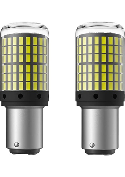 Dekoratif LED Ampul Çift Duy Beyaz 144LED 1157 BAY15D 21W / LAAM973-1