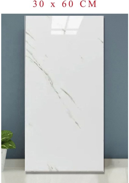 30X60CM Beyaz Kendinden Yapışkanlı Zemin ve Duvar Paneli, Kolay Uygulama