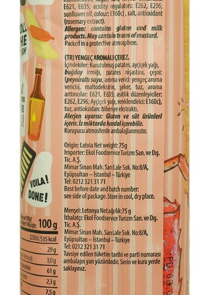 Yengeçli Cips 75 gr modelleri