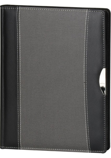 Termo Deri Sekreterlik Hesap Makinalı Kalem Tutuculu 23 cm x 31 cm A4 Siyah Ortası füme
