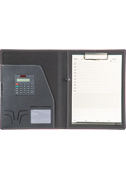 Termo Deri Sekreterlik Hesap Makinalı Kalem Tutuculu 23 cm x 31 cm A4 Siyah Ortası füme fiyatları