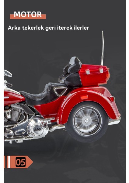 1 Ila 9 Üç Tekerlekli Alaşımlı Motosiklet Modeli (Yurt Dışından) modelleri