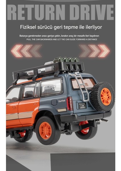 1 Ila 24 Rand Cool Road Zer LC80 Alaşımlı Off-Road Otomobil Modeli (Yurt Dışından) fiyatları