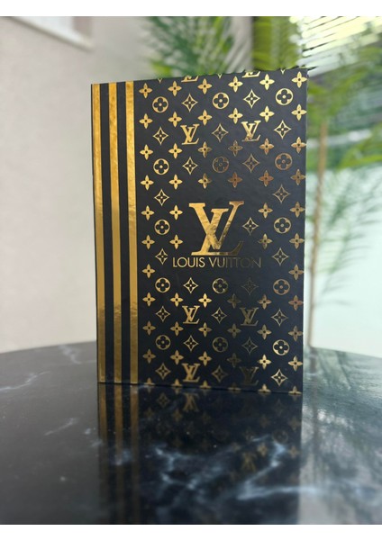 Siyah Lv Yazılı Dekoratif Kitap Kutu