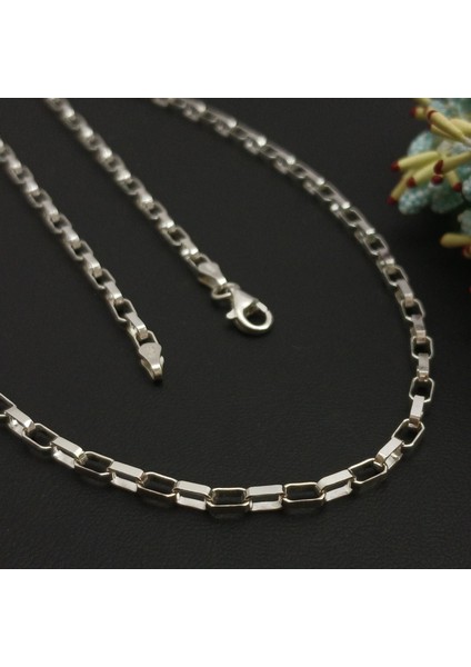 925 Ayar Gümüş Italyan Model Kolye 3mm Gümüş Erkek Kolye
