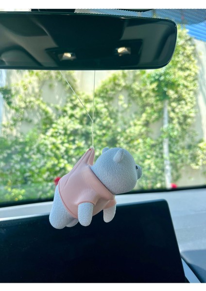 Sevimli Ayıcık Araba Ayna Süsü Dikiz Aynası Süsü Tasarım Pembe Renk fırsatları