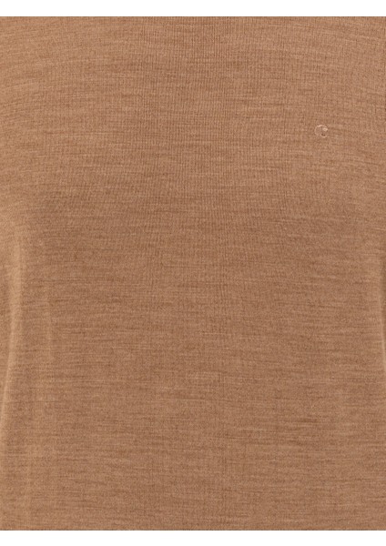 Erkek Camel Slim Fit Bisiklet Yaka Basic Triko Kazak 50237038-VR015 indirimleri