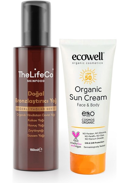 Güneş Ritüeli - Bronzlaştırıcı Yağ 150 ml & Güneş Kremi 110 gr