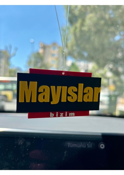 Mayıslar Bizim Gala 25. Şampiyonluk 5. Yıldız Araba Ayna Süsü Dikiz Aynası Süsü Tasarım