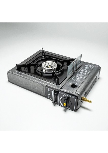 Taşınabilir Portatif Kamp Ocağı Tekli Tek Gözlü Kartuşlu Piknik Tüp Bağlantılı Gezi Ocak Gri Renk indirimleri