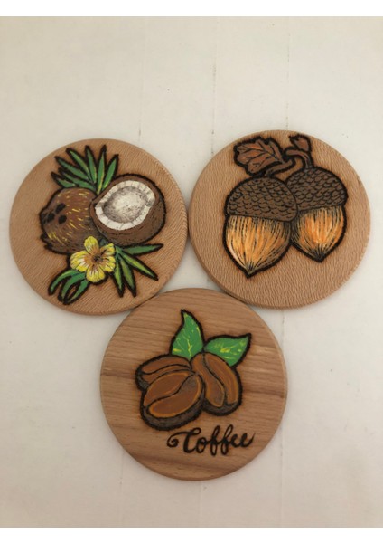 El Yakması Ahşap Bardak Altlığı fiyatları