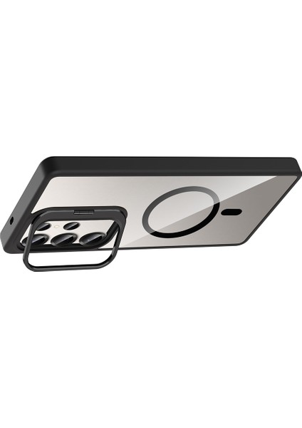Samsung Galaxy S25 Ultra Kamera Lens Hediyeli Çerçeve Entegre Standlı Magsafe Şarj Özellikli Keep Kapak Kılıf fiyatları