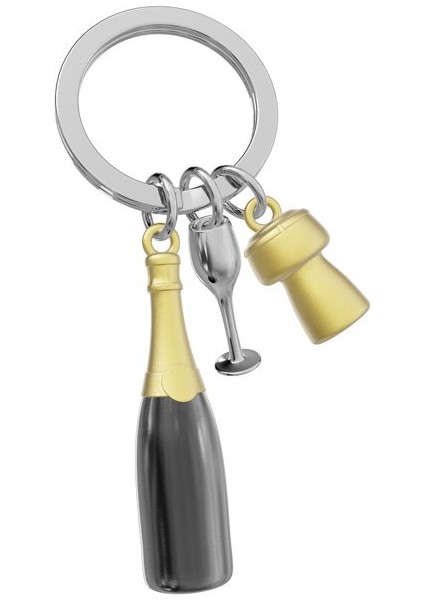 Şampanya Kadeh Anahtarlık Siyah fırsatları