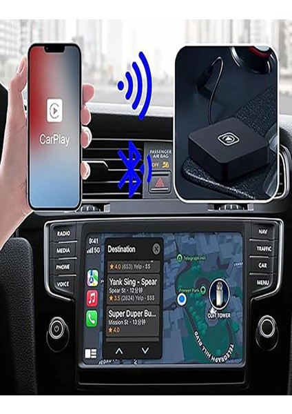 Universal Carplay, Apple Carplay Kablosuz 5ghz Wifi Bluetooth Bağlantılı Carplay, Carplay fiyatları