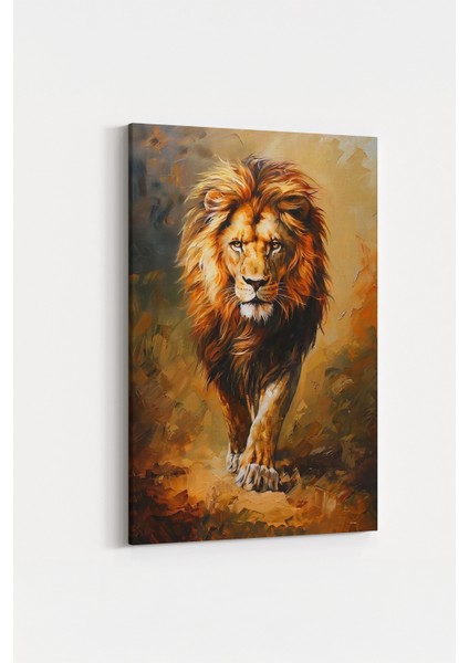 Aslan Portresi Kanvas Tablo Yaban Hayatı Sanatı Duvar Dekoru %100 Pamuk Kanvas fiyatları