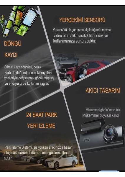 170° Geniş Açı 1080P Gece Görüşlü Dvr+ Wi-Fi Mini Araç Içi Dash Cam Döngüsel Kayıt Yüksek Çözünürlük fiyatları