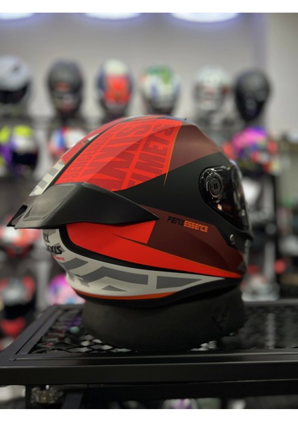 Fenix Kırmızı Kapalı Kask Siyah Vizörlü (+1 Şeffaf Vizör) fiyatları