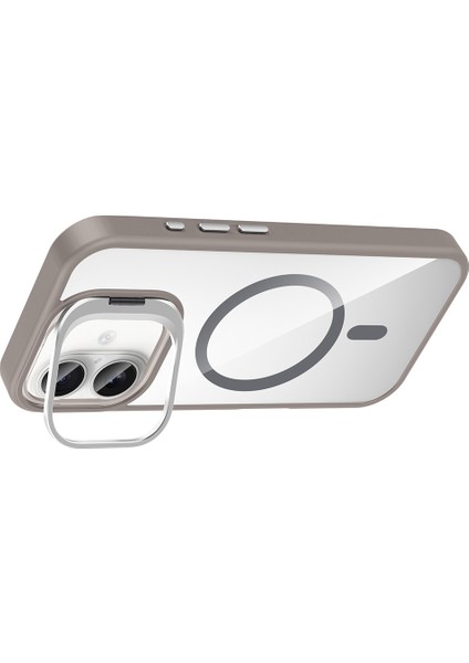 Apple iPhone 16 Plus Kamera Lens Hediyeli Çerçeve Entegre Standlı Magsafe Şarj Özellikli Keep Kapak Kılıf fiyatları