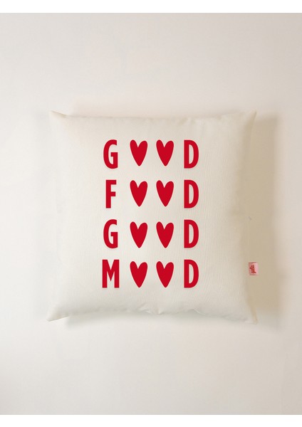 Good Food, Good Mood Yastık Kılıfı 45X45 cm