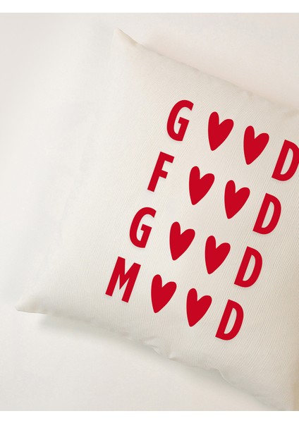 Good Food, Good Mood Yastık Kılıfı 45X45 cm modelleri