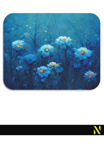 Çiçek Desenli Renkli Ergonomik Mouse Pad - 23 cm x 19 cm - Kaydırmaz Taban Ev ve Ofis Kullanımı Için Ideal Fare Altlığı Mousepad