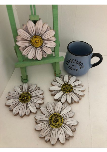 El Yakması Ahşap Bardak Altlığı