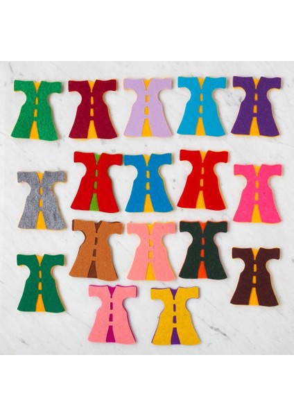 10 Paket Kaftan Figürlü Keçe Set