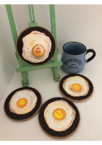 El Yakması Ahşap Bardak Altlığı