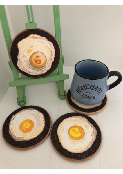 El Yakması Ahşap Bardak Altlığı modelleri