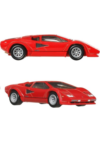 1:64 Hot Wheels Premium Car Culture 2'li Paket Lamborghını Countach LP5000 Qv & Lancıa Stratos Zero HBL96 - JBL02 modelleri