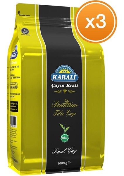 Premium Filiz Siyah Çay 1000 gr x 3 Paket Doğal ve Kaliteli Seçenek