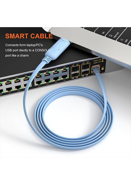 USB RJ45 Cisco Kablo FT232RL Chipsetli Cisco Uyumlu USB RJ45 Kablo modelleri