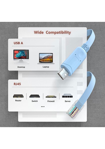 USB RJ45 Cisco Kablo FT232RL Chipsetli Cisco Uyumlu USB RJ45 Kablo fırsatları