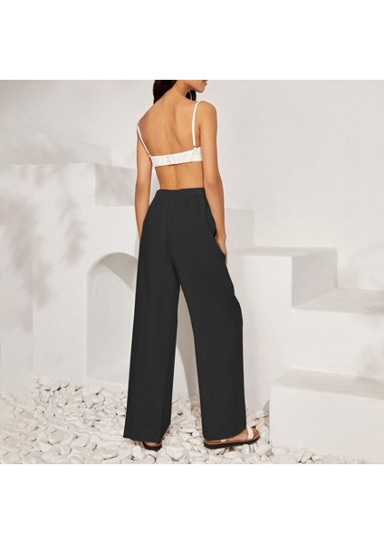 Keten Günlük Pantolon Beli Bağcıklı modelleri