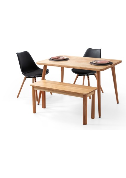 Sitta Bench - Cilalı Masif Ahşap Bank - Ceviz
