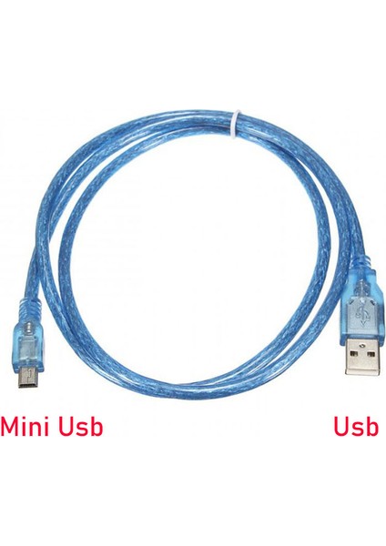 5 Pin Mini USB Kablo USB To Mini USB Şarj ve Data Kablosu 1m fiyatları