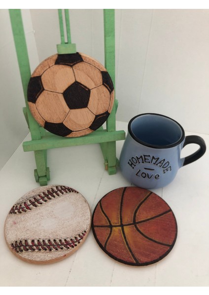 El Yakması Ahşap Bardak Altlığı