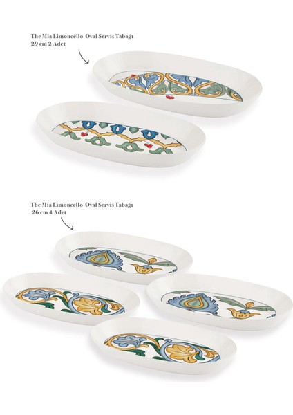 Limoncello Oval Servis Takımı 6 Parça
