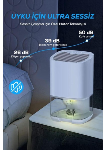 1000ML Su Hazneli LED Işıklı Nem Alma Cihazı fırsatları