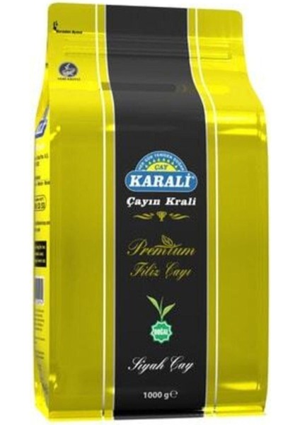 Karali Premium Filiz Çay 1 kg (Kilitli Poşet) (5'li Fırsat Paket)