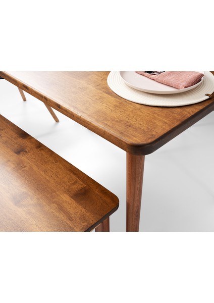 Sitta Bench - Cilalı Masif Ahşap Bank - Ceviz fırsatları