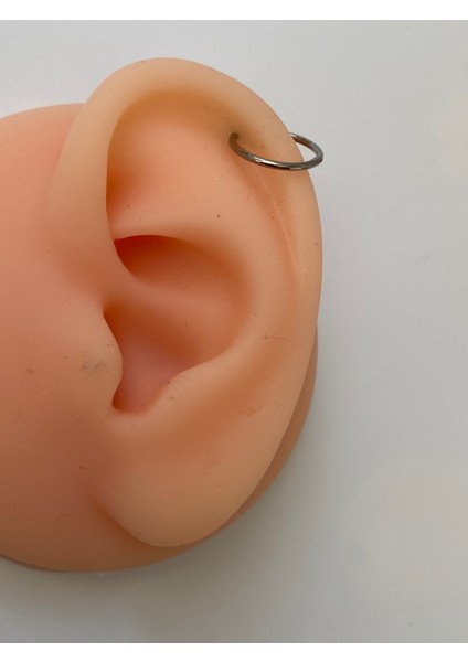 Çelik Düz Halka Piercing Tragus Lob Kıkırdak Helıx Unisex Model 3lü Set modelleri