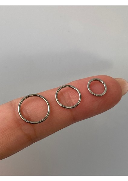 Çelik Düz Halka Piercing Tragus Lob Kıkırdak Helıx Unisex Model 3lü Set indirimleri