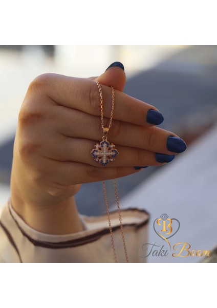 Safir Taşlı Küçük Haç Kolye, Kudüs Haçı Kolye, Jerusalem Gümüş Kolye, Hristiyan Kolyesi fiyatları
