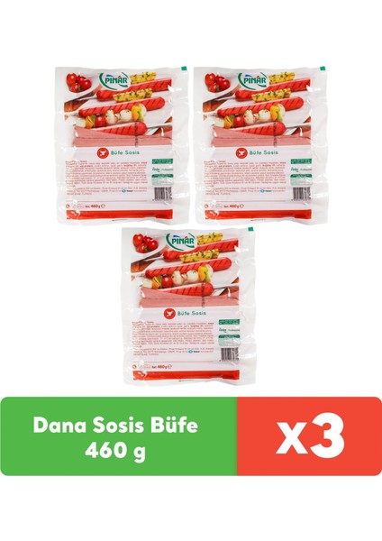 Dana Sosis Büfe 460 g x 3 adet