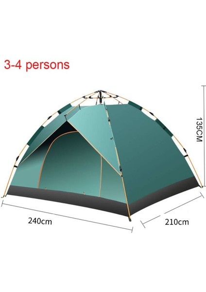 3-4 Kişilik Açık Hava Çadırı Tam Otomatik Çift Katlı Çadır Kamp Seyahat Çadırı Plaj Çadırı (Yurt Dışından) fiyatları
