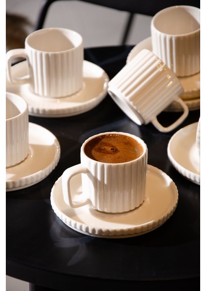 Ritz 12 Parça 6 Kişilik Kahve Fincan Takımı 100ml