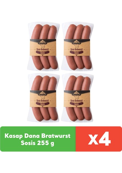 Kasap Dana Bratwurst Sosis 255 g x 4 adet