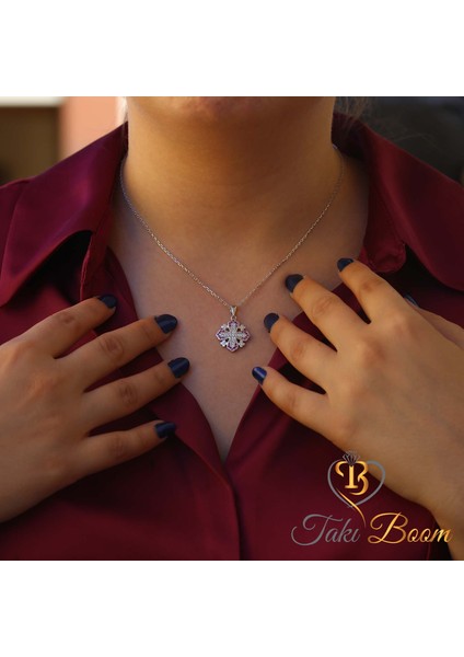 Kırmızı Küçük Haç Kolye, Kudüs Haçı Kolye, Miks Taşlı Haç, Jerusalem Gümüş Kolye, Hristiyan Kolyesi